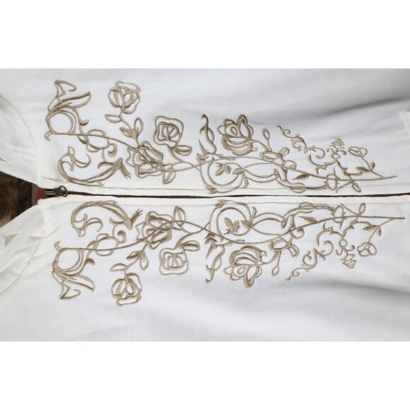 Vinatage Y2K Babydoll Womens 3XL Tribal Flower Heavy Faux Fur Lined Thick Hoodie - Picture 4 of 15